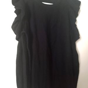 Black Open Shoulder Sweater
